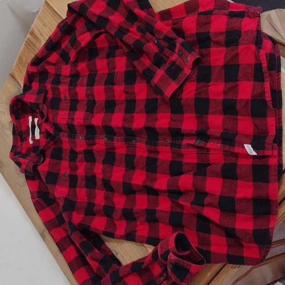 Woolrich Red Buffalo Check Pemberton Boyfriend Flannel Shirt Size S - Picture 10 of 11
